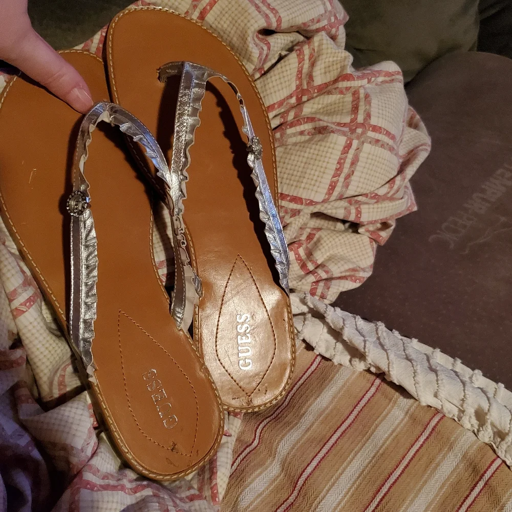 Guess Ruffles & Rhinestones Sandals - Picture 6 of 8